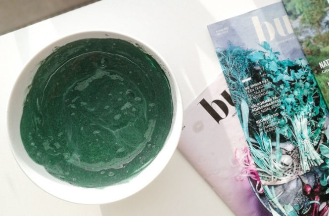 DIY hair mask with spirulina